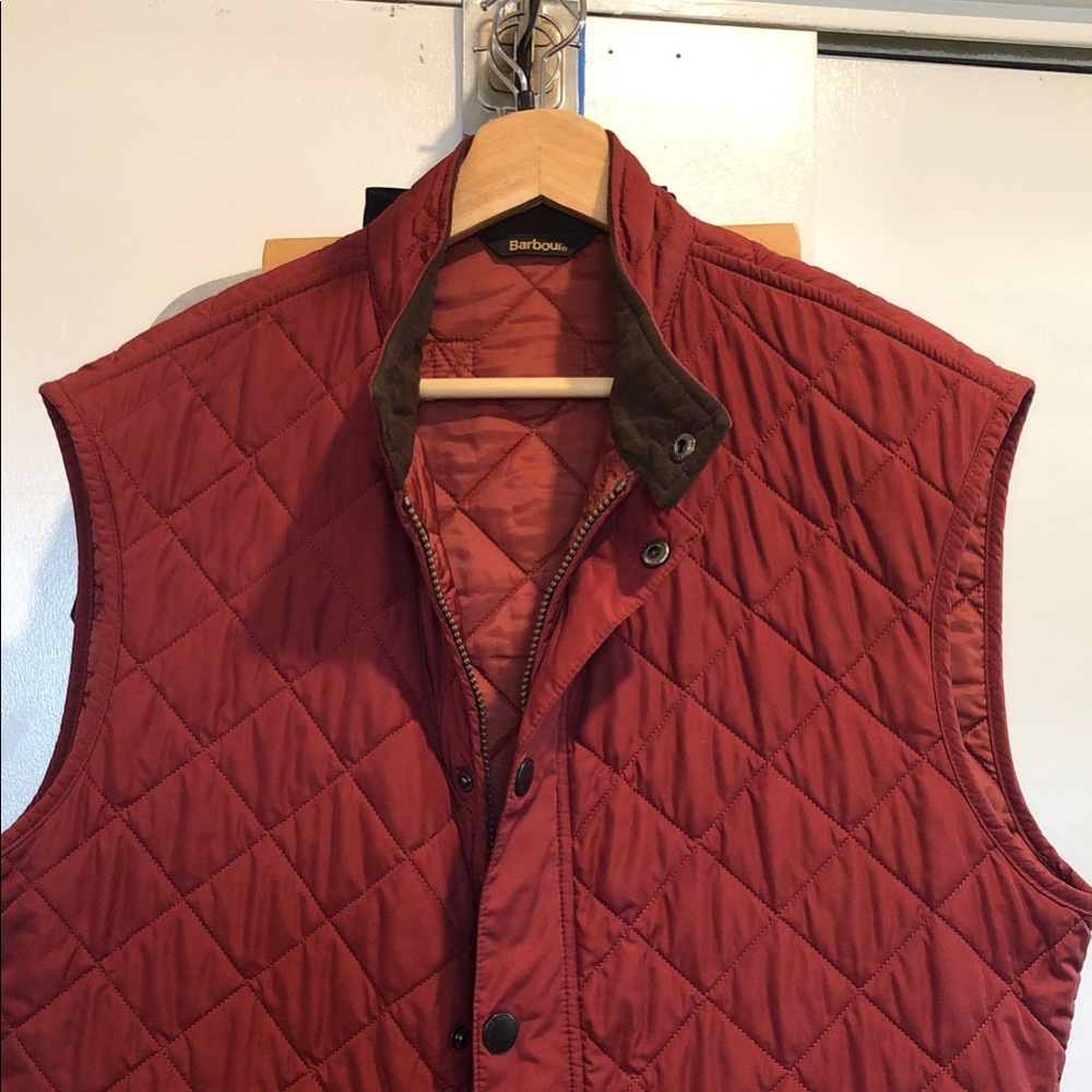 Barbour Men's Quilted Red Vest
